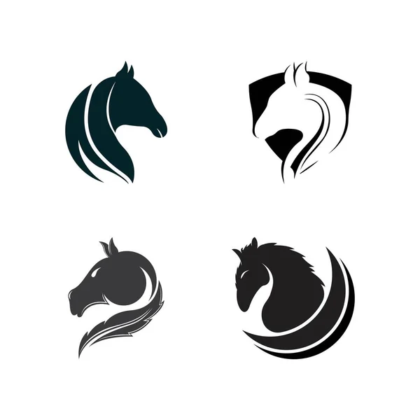 Дизайн Векторной Иконки Логотипа Лошади — стоковый вектор