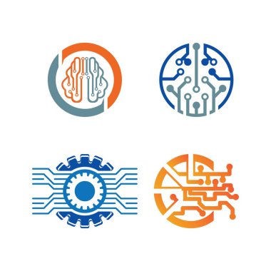 Teknoloji logo resimleri çizim şablonu