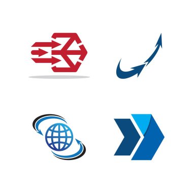 Lojistik şirketi logo ikonu tasarım şablonu
