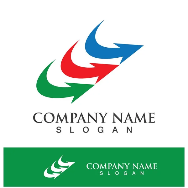 Logística Empresa Logotipo Icono Diseño Plantilla — Vector de stock