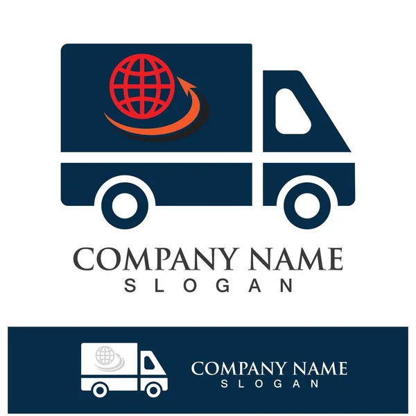 Modèle Conception Icône Logo Entreprise Logistique — Image vectorielle