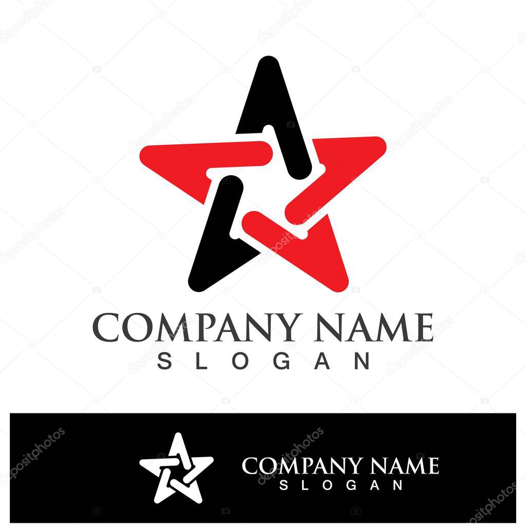 Star icon template vector illustration design