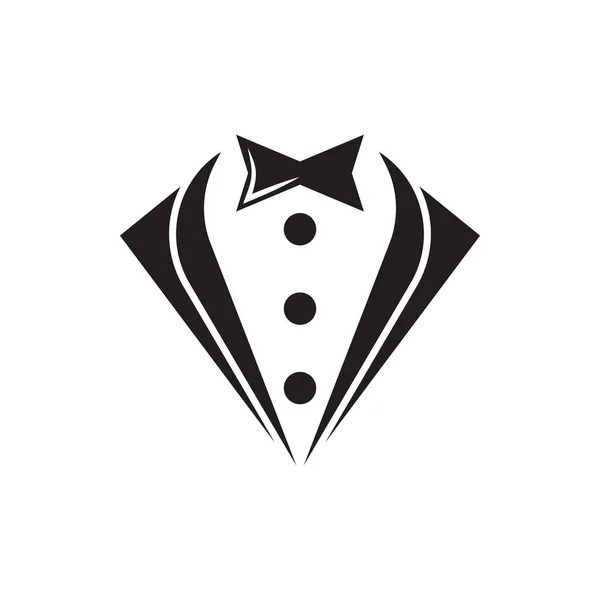Classic Tie Icon Suit Fashion Man Logo Design Stock Vector