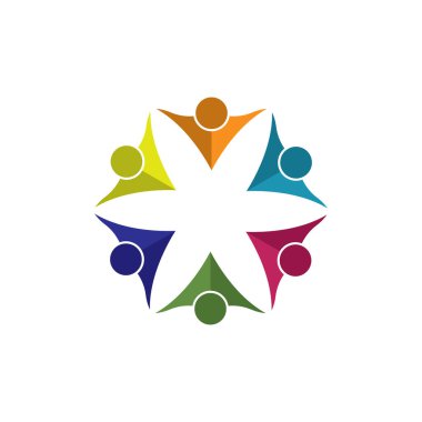 Topluluk, ağ ve sosyal simge tasarım şablonu