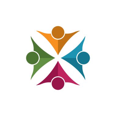 Topluluk, ağ ve sosyal simge tasarım şablonu