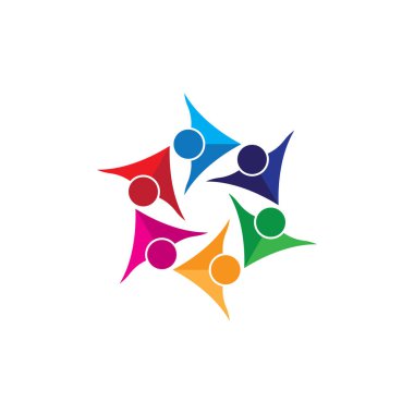 Topluluk, ağ ve sosyal simge tasarım şablonu