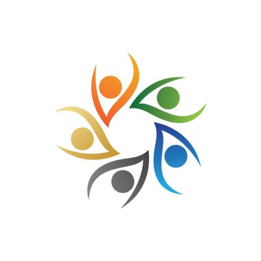 Topluluk, ağ ve sosyal simge tasarım şablonu