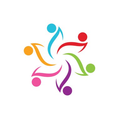 Topluluk, ağ ve sosyal simge tasarım şablonu