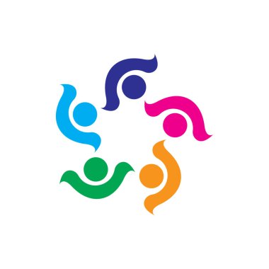 Topluluk, ağ ve sosyal simge tasarım şablonu