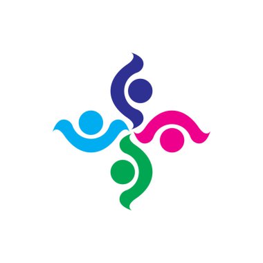 Topluluk, ağ ve sosyal simge tasarım şablonu