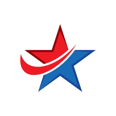 Yıldız simgesi şablon vektör illüstrasyon tasarımı