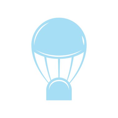 Paraşüt logo tasarımı ve sembolü skydiving vektör çizimi