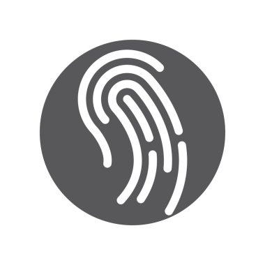 Fingerprint logo vector illustration icon template