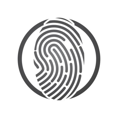 Fingerprint logo vector illustration icon template