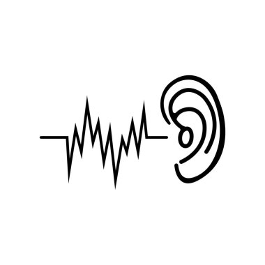 İşitme Logosu Şablon vektör tasarımı