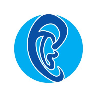 İşitme Logosu Şablon vektör tasarımı