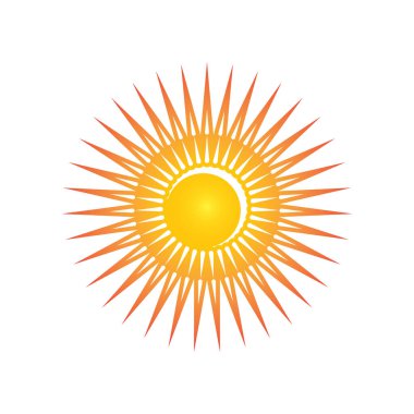 Yaratıcı güneş konsepti logo çizim şablonu
