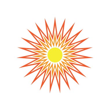 Yaratıcı güneş konsepti logo çizim şablonu