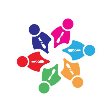 People Icon çalışma grubu Vektör illüstrasyon tasarımı