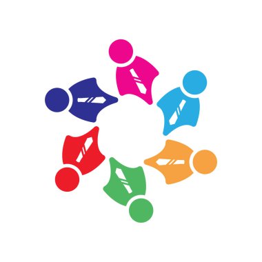 People Icon çalışma grubu Vektör illüstrasyon tasarımı