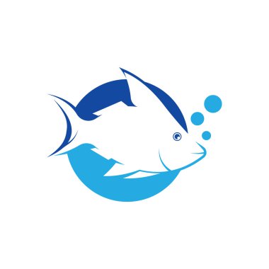 Fish logo icon template creative vector symbol