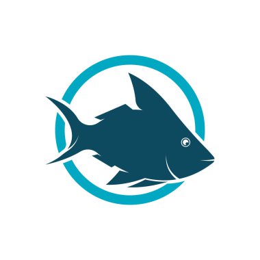 Fish logo icon template creative vector symbol