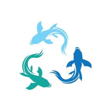 Fish logo icon template creative vector symbol