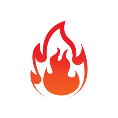 Ateş logosu tasarımı illüstrasyon ve ateş sembolü vektörü