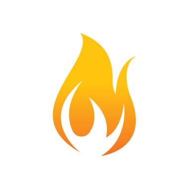 Ateş logosu tasarımı illüstrasyon ve ateş sembolü vektörü