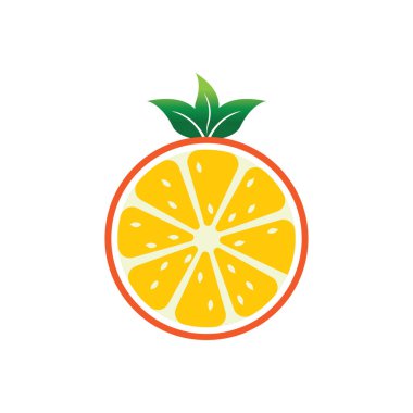 Turuncu logo tasarımı Vektör simgesi çizimi