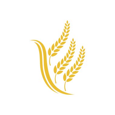 Buğday logosu vektör illüstrasyon tasarımı