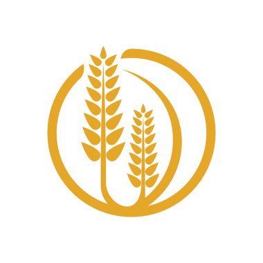 Buğday logosu vektör illüstrasyon tasarımı