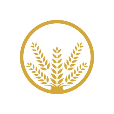 Buğday logosu vektör illüstrasyon tasarımı
