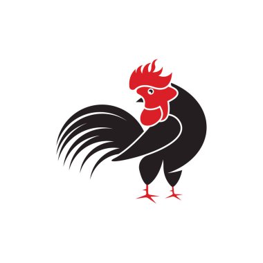 Rooster logo icon vector and symbol template design illustration