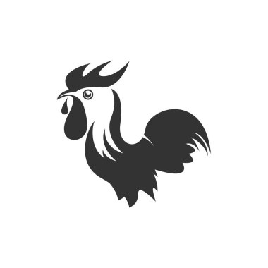 Rooster logo icon vector and symbol template design illustration
