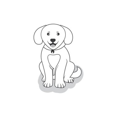 Köpek logosu vektör tasarımı resimleme şablonu