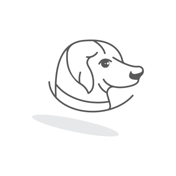 Hondenlogo Vector Ontwerp Pictogram Illustratie Sjabloon — Stockvector