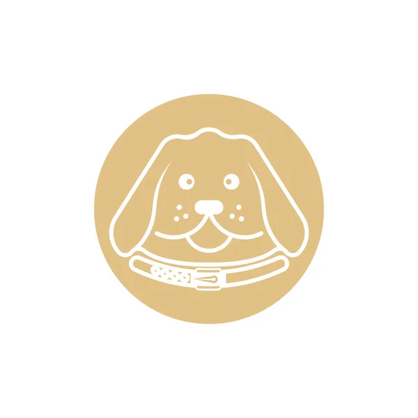 Dog Logotyp Vektor Design Ikon Illustration Mall — Stock vektor