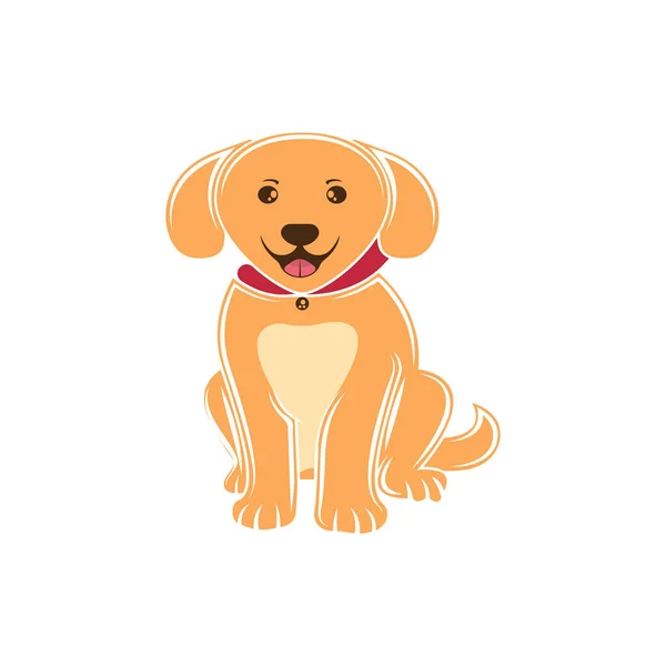 Dog Logotyp Vektor Design Ikon Illustration Mall — Stock vektor