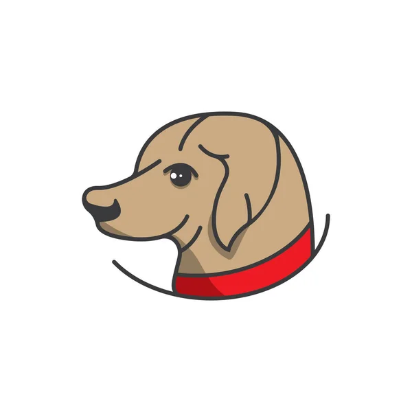 Köpek Logosu Vektör Tasarımı Resimleme Şablonu — Stok Vektör