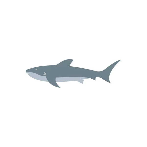 Акула Ілюстрація Логотип Шаблон Вектор — стоковий вектор