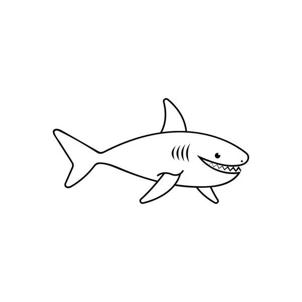 Vektor Šablony Obrázkem Žraloka — Stockový vektor