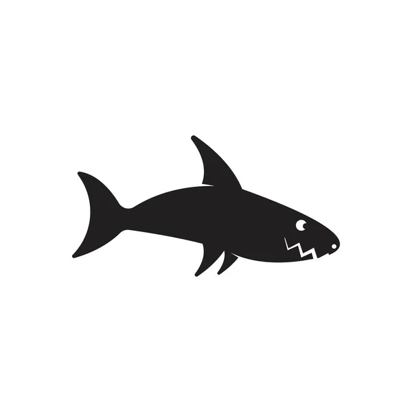 Shark Illustration Logo Template Vector — Stock Vector