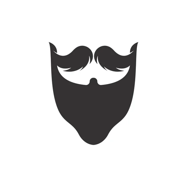 stock vector Beard icon logo and mustache vector illustration design symbol