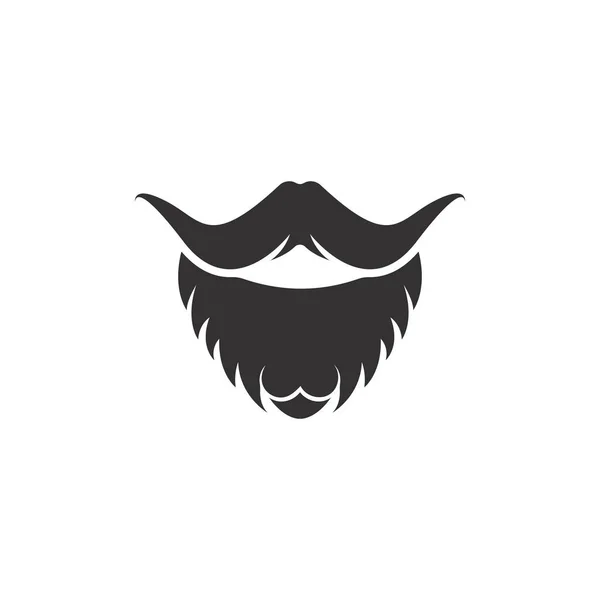 stock vector Beard icon logo and mustache vector illustration design symbol