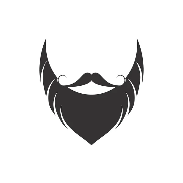 Beard Icon Logo Mustache Vector Illustration Design Symbol Stock Vector