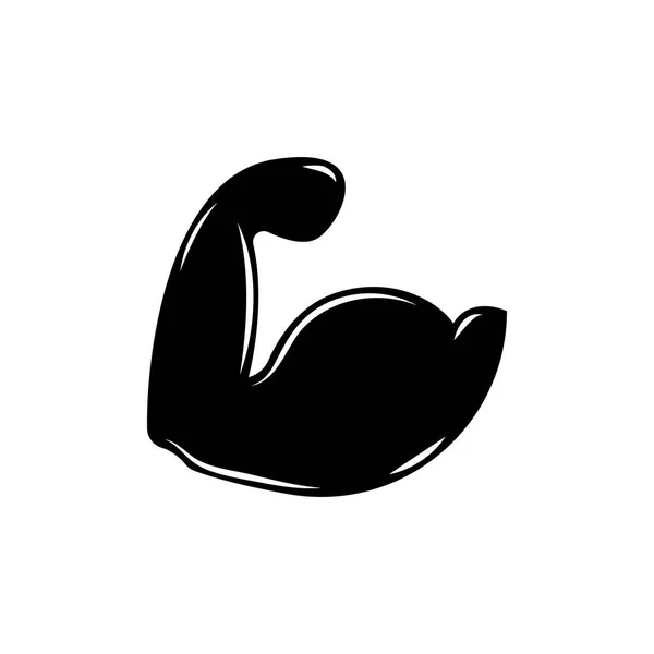 Рука Язи Силует Логотип Біцепс Значок Векторні Ілюстрації — стоковий вектор