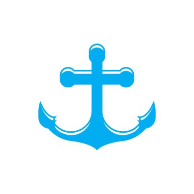 Anchor logo simgesi tekne gemisi Deniz Kuvvetleri tasarım vektörü
