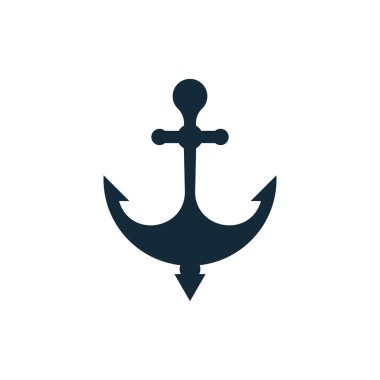 Anchor logo simgesi tekne gemisi Deniz Kuvvetleri tasarım vektörü