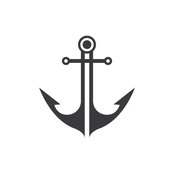 Anker Logo Icoon Boot Schip Marine Marine Ontwerp Vector — Stockvector